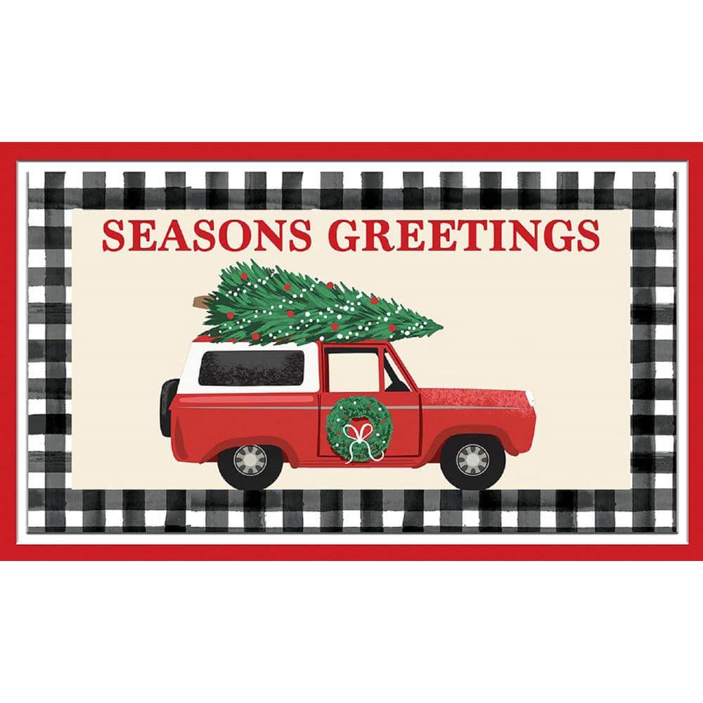 Home Accents Holiday Vintage SUV Seasons Supreme Entry 18 in. x 30 in
