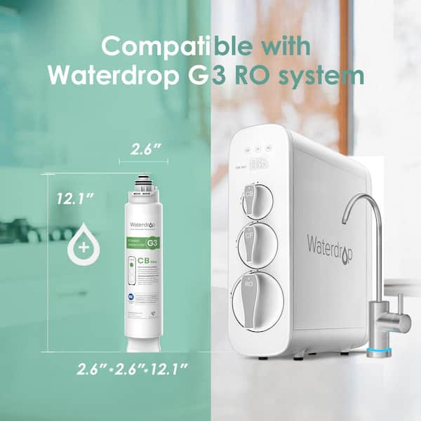 Waterdrop WD-G3P800-W RO system 9-stage Multi-method Reverse Osmosis  Filtration System in the Reverse Osmosis Filtration Systems department at