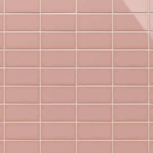 Remington Pink 2.95 in. x 5.9 in. Polished Porcelain Wall Tile (5.32 sq. ft./Case)