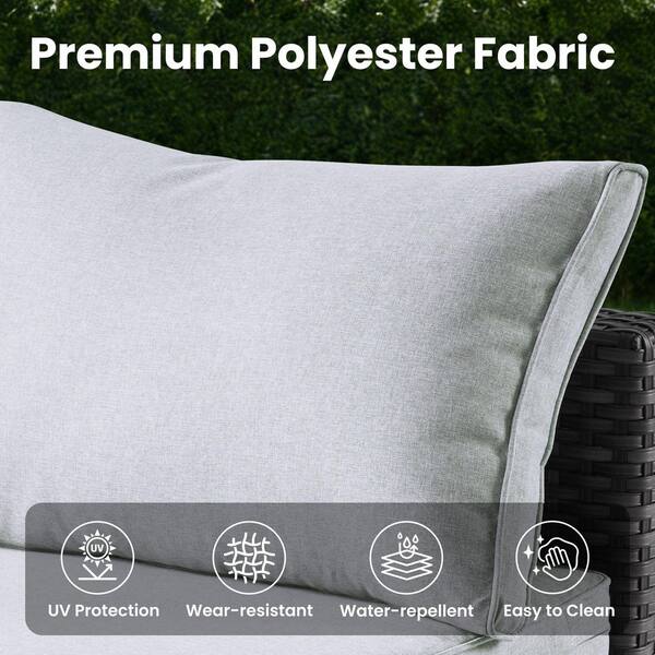 weaxty W Daffodil D Gray 7-Piece Wicker Patio Conversation Sofa