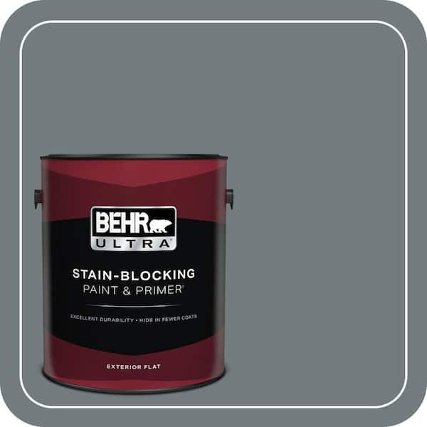 BEHR ULTRA 1 gal. #PPU25-19 Ocean Swell Flat Exterior Paint & Primer