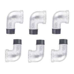 3/4 in. Galvanized Iron 90-Degree FPT x MPT Street Elbow Fitting (6-Pack)