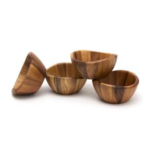 6 in. Beige Wavy Rim Bowl (Set of 4)