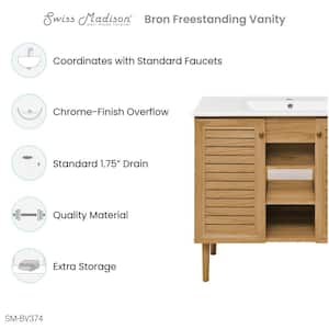 Bron 36 in. Bathroom Vanity in Oak