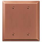 Metallic 2 Gang Blank Steel Wall Plate - Antique Copper