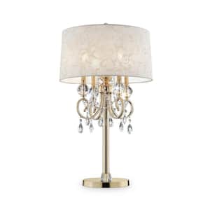 32.5 in. Gold Standard Light Bulb Bedside Table Lamp