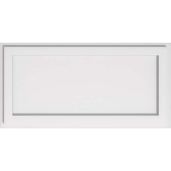 Ekena Millwork 1 in. P X 26 in. W X 13 in. H Rectangle Architectural Grade PVC Contemporary Ceiling Medallion