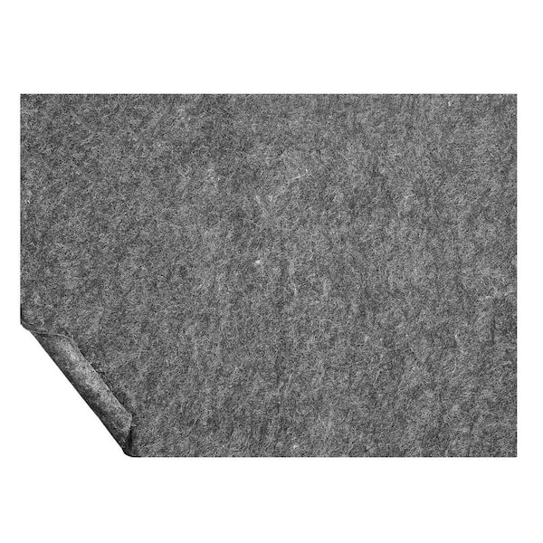 Rug Pad Gripper, 8 ft x 10 ft., 0.47 in. Thick, Dual Surface Felt, Premium Comfort, Safe for All Floors, Gray