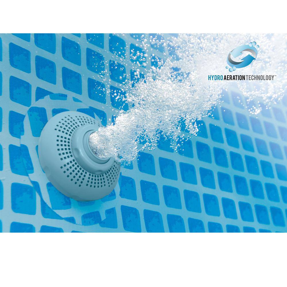 18ft x 52in Round Above Ground Pool with Sand Filter Pump