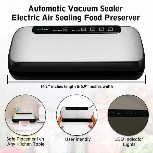 NutriChef Vacuum Sealer  Automatic Vacuum Air Sealing System For