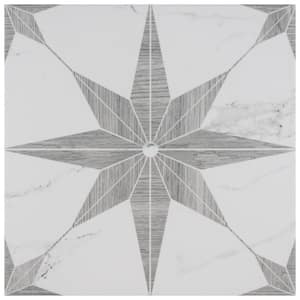 Llama Stella Loire Silver Smoke 9-3/4 in. x 9-3/4 in. Porcelain Floor and Wall Tile (10.88 sq. ft./Case)