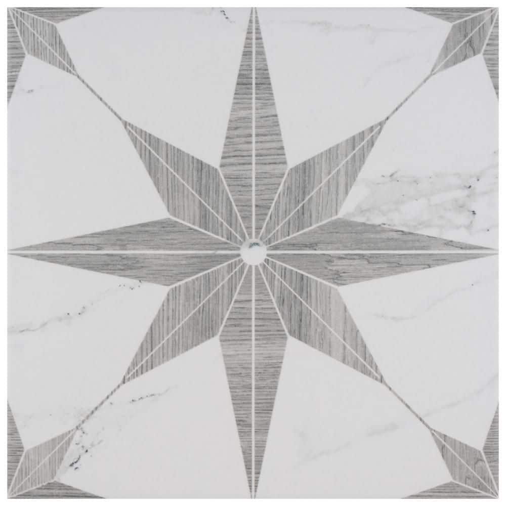 Llama Stella Loire Silver Smoke 9-3/4 in. x 9-3/4 in. Porcelain Floor and Wall Take Home Tile Sample price history on PriceWatchPro