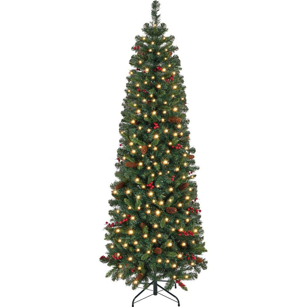 7.5 ft. Prelit Artificial Christmas Tree with Pinecones and Warm White Lights price history on PriceWatchPro