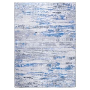 Boho Patio Blue 8 ft. x 10 ft. Rectangle Residential Indoor/Outdoor Area Rug