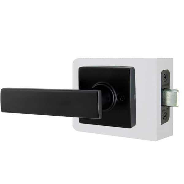 Defiant Westwood Matte Black Hall/Closet Door Lever with Square Rose (4-Pack) LS1X903YAD4