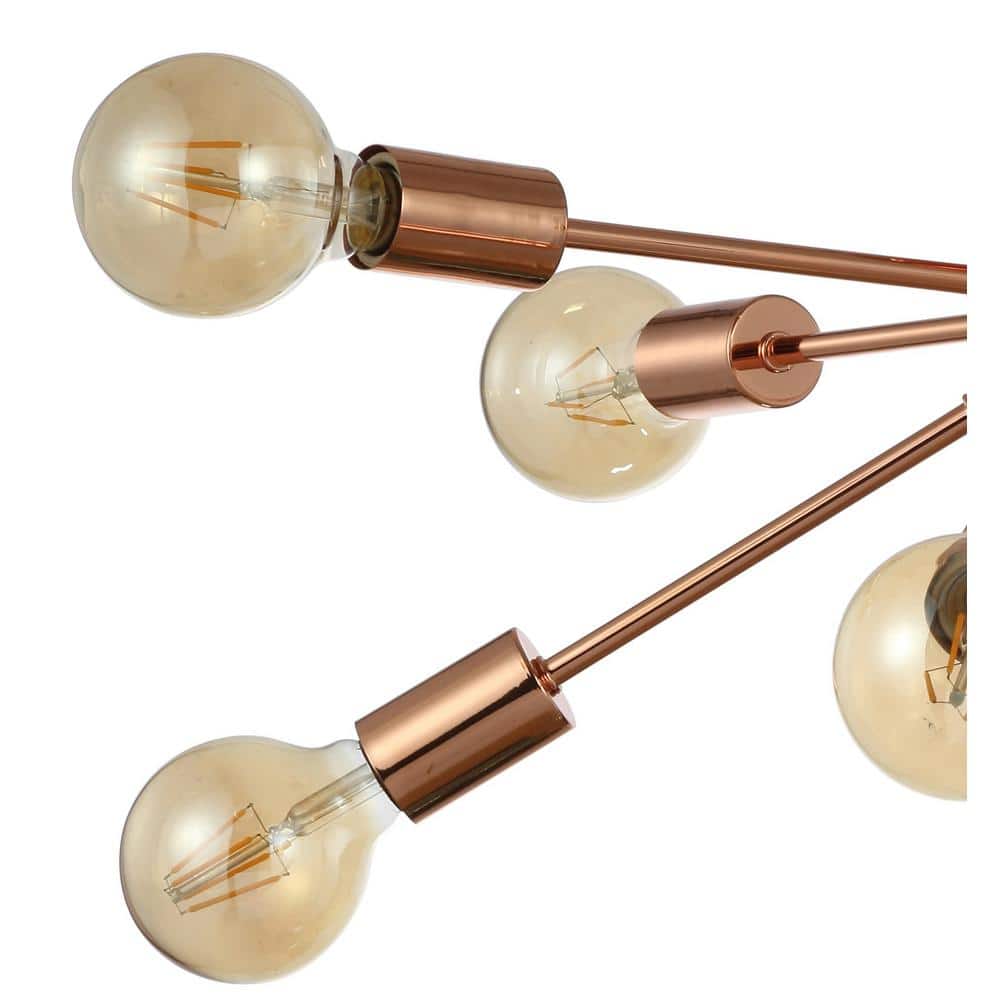 Copper 30.5" 8-Light Sputnik LED Flush-Mount
