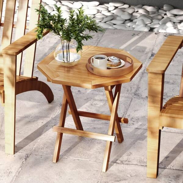 テーブル・チェア・ハンモック KI-NO Aa SIDETABLE TENt o TEN Grindlodge Clihome Teak Wood Octagon Coffee Table with X-shaped Legs and