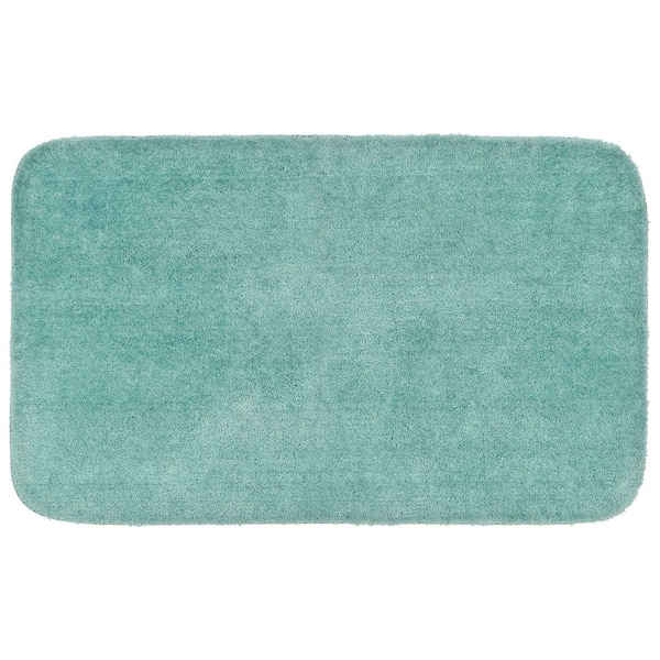 Garland Rug Traditional Sea Foam 30 in. x 50 in. Washable Bathroom Accent Rug