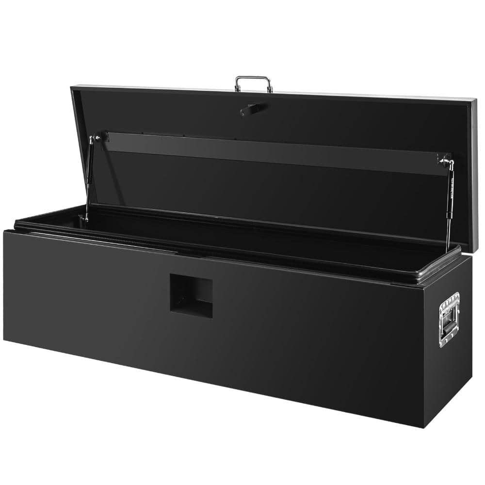 Black Steel Truck Bed Tool Box Dual Lids 30 x 16 x 14 inches Storage for Truck RV Trailer price history on PriceWatchPro