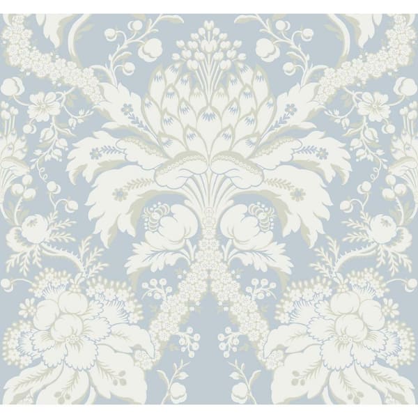 York Wallcoverings 60.75 sq ft Blue French Artichoke Dam Pre-Pasted Wallpaper