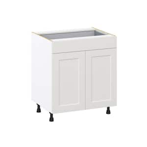 Littleton 30 in. W x 24 in. D x 34.5 in. H Painted Gray Shaker Assembled Base Kitchen Cabinet with a Drawer