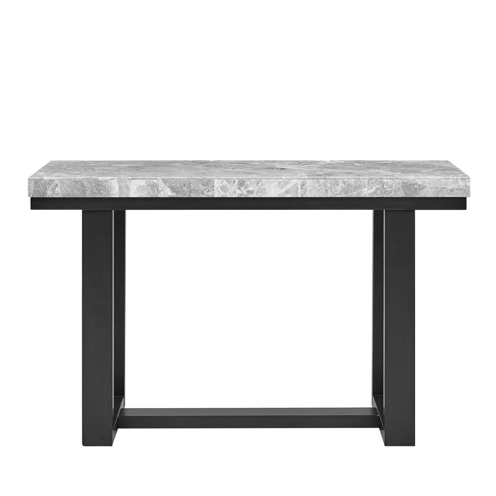 UPC 635178002459 product image for Lucca 48 in. L x 30 in. H Espresso Rectangle Gray Marble Top Sofa or Console Tab | upcitemdb.com