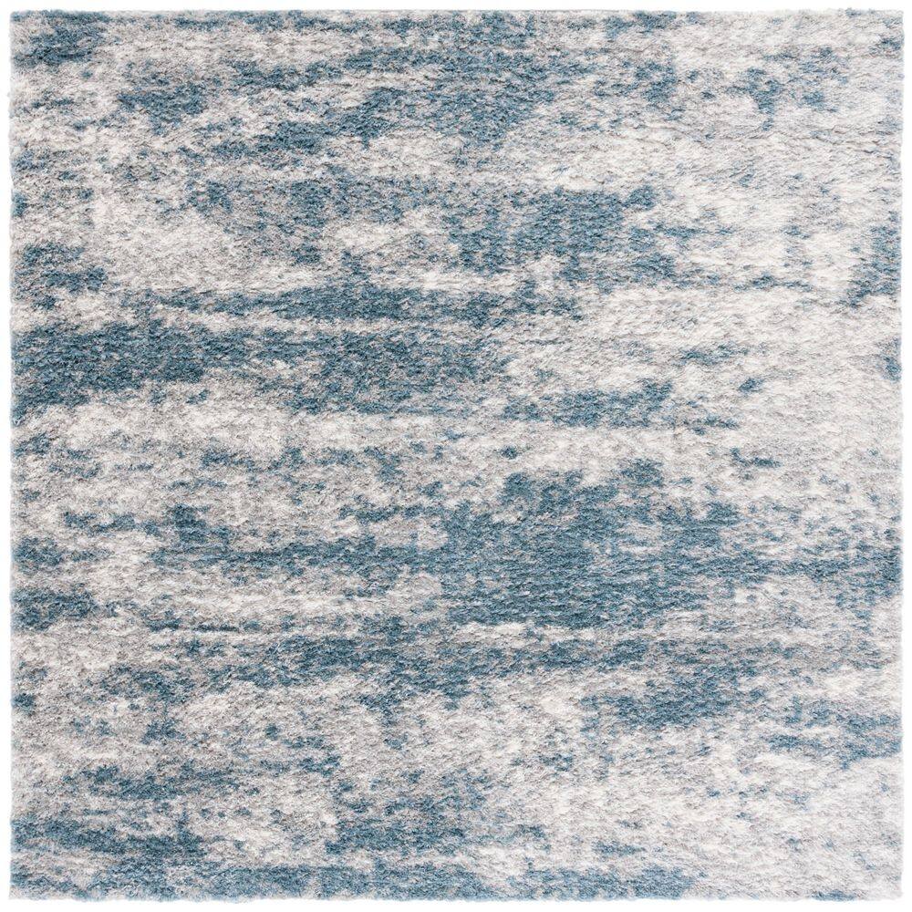 サバルヤシ　サバル　メキシカーナ　約160cm SAFAVIEH Berber Shag 7 ft. x 7 ft. Ivory/Blue Abstract Marle