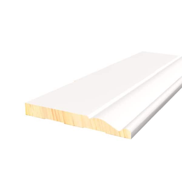 1/2 in. D x 4-1/4 in. W x 96 in. L Primed Pine Finger Joint Baseboard Moulding