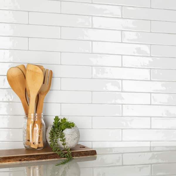 Chester Bianco 2 in. x 10 in. Ceramic Wall Tile (13.44 sq. ft./Case)