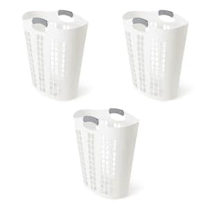 Easy Carry Flex 87 in. L Plastic Laundry Hamper in White (3-Pack)