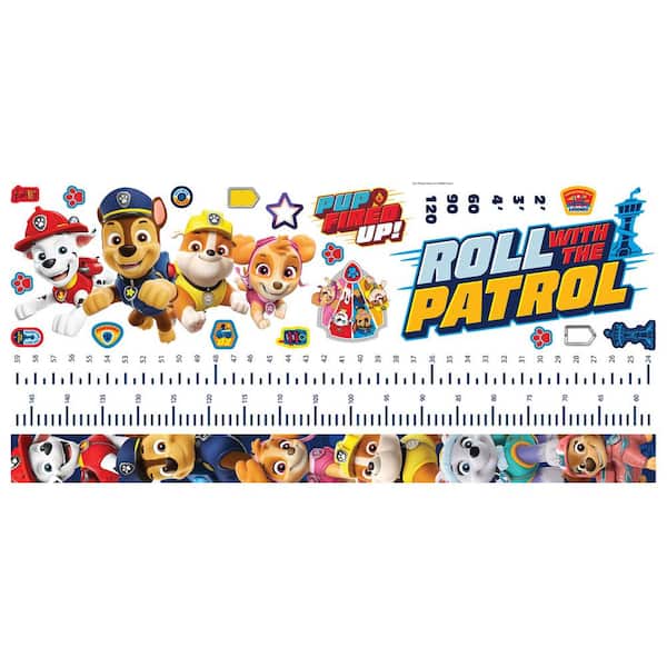 RoomMates Paw Patrol Friends Growth Chart Yellow Wall Decal