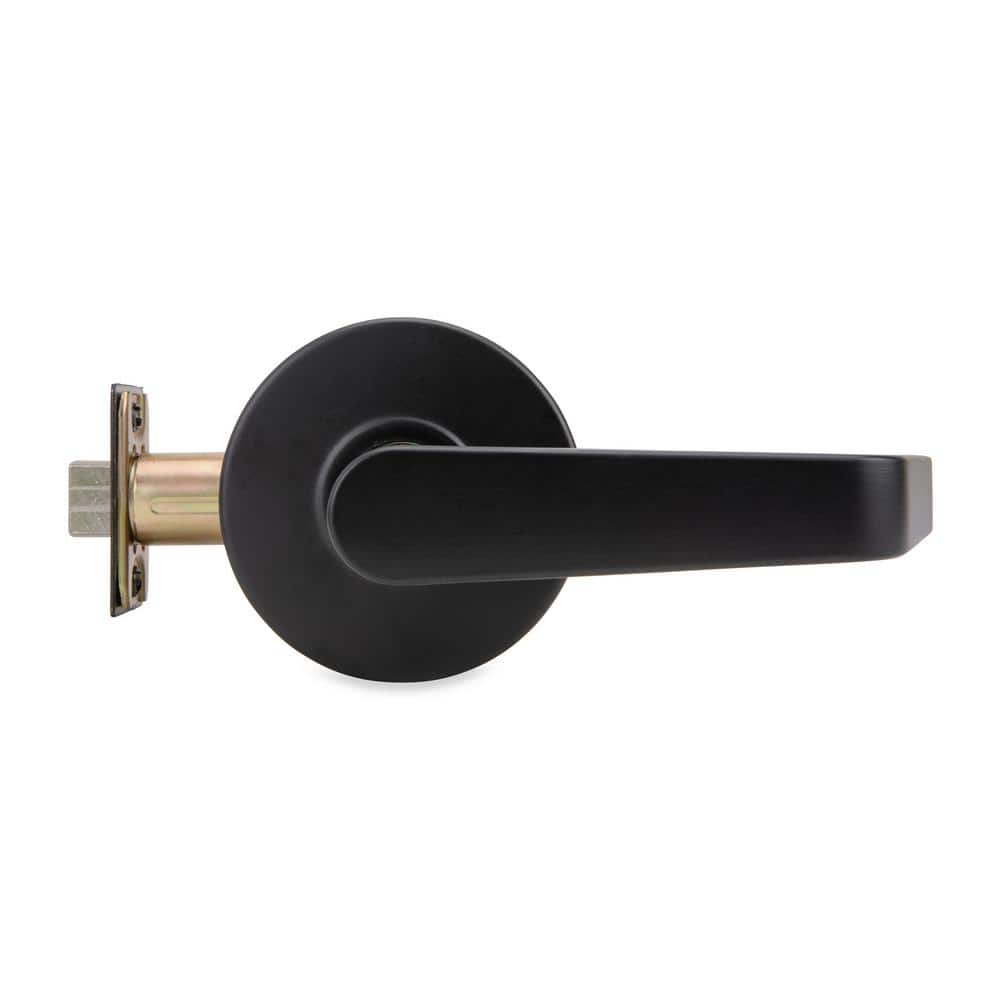 Matte Black Commercial Grade 2 Cylindrical Passage Door Handle