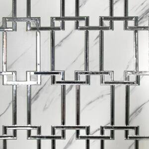 Handmade Décor White Marble Look Versailles 6 in. x 6 in. Matte Glass and Acrylic Mosaic Tile (19.5 sq. ft. / case)