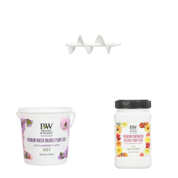 15 in. Twist'n Plant Jumbo Auger, 2.5 lb Water Soluble Fertilizer and 2.5 lb Time Release Fertilizer Combo