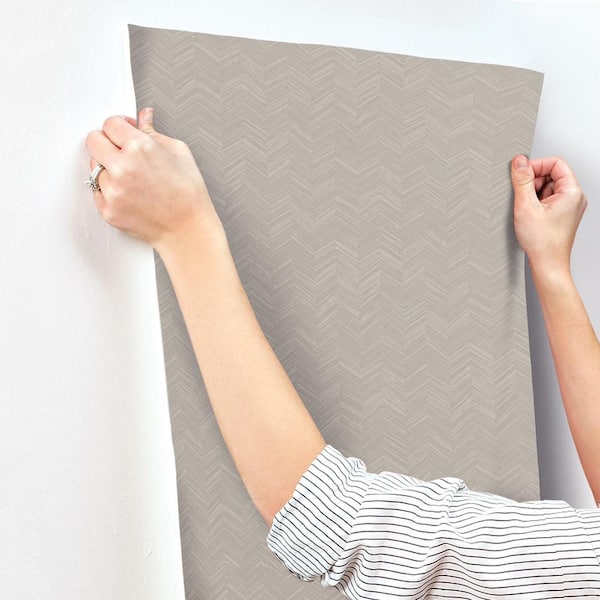 SI25362 Taupe Raised Chevron Wallpaper