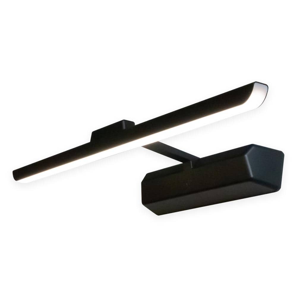 16-Inch Satin Black LED Picture Light with Remote Control