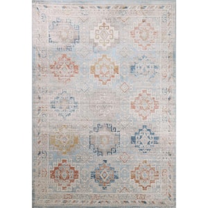 Ashland Multi 9 ft. x 12 ft. (8 ft. 6 in. x 11 ft. 6 in.) Geometric Transitional Area Rug