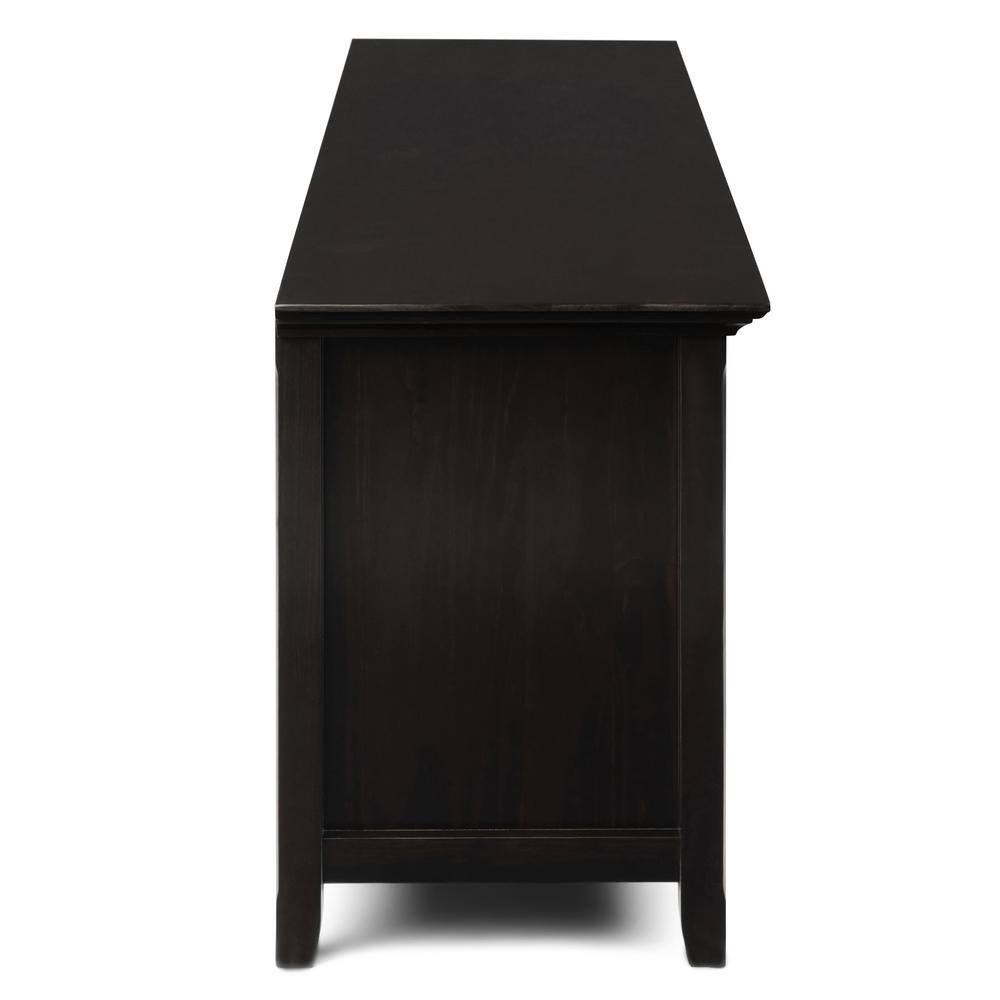 Hickory Brown Solid Wood 72" TV Media Stand with Cabinets