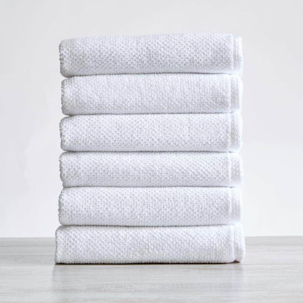 FRESHFOLDS Cotton Textured 4-pc. Bath Towel Set Mineral Blue