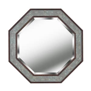 Medium Oval Gray Modern Mirror (34 in. H x 34 in. W)