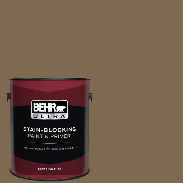 BEHR ULTRA 1 gal. #N300-7 Mayan Ruins Flat Exterior Paint & Primer