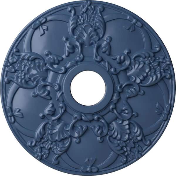 Ekena Millwork 1-3/8" x 18" x 18" Polyurethane Norwich Ceiling Medallion, Hand-Painted Americana