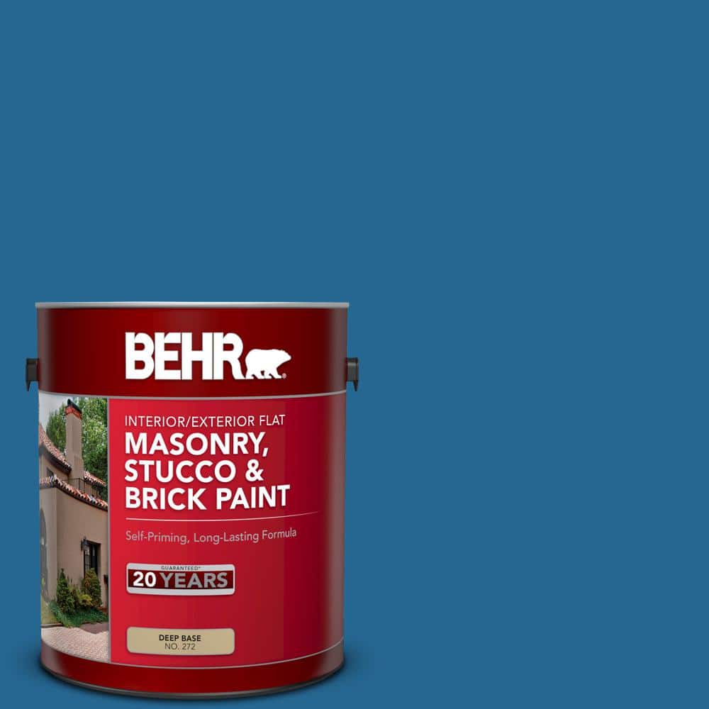 1 gal. #OSHA-1 OSHA SAFETY BLUE Flat Interior/Exterior Masonry, Stucco and 