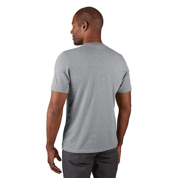 Milwaukee Men's Large Gray Cotton/Polyester Short-Sleeve Hybrid