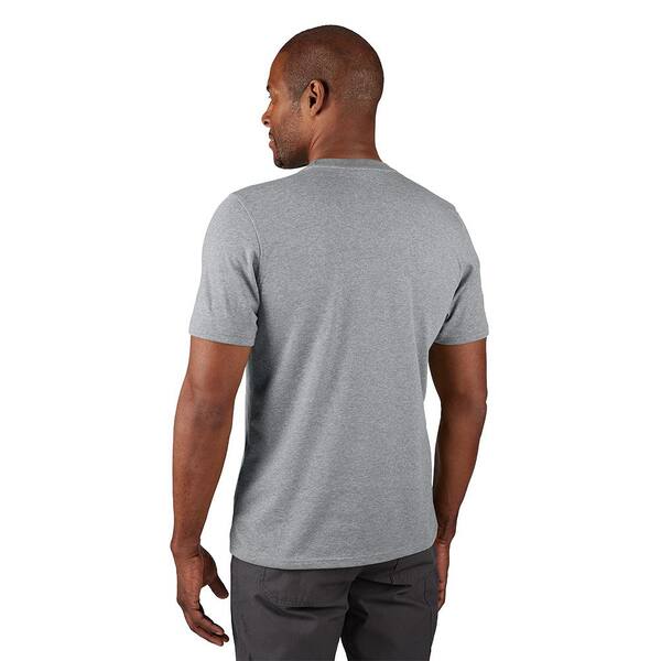 Milwaukee Men's Large Gray Cotton/Polyester Short-Sleeve
