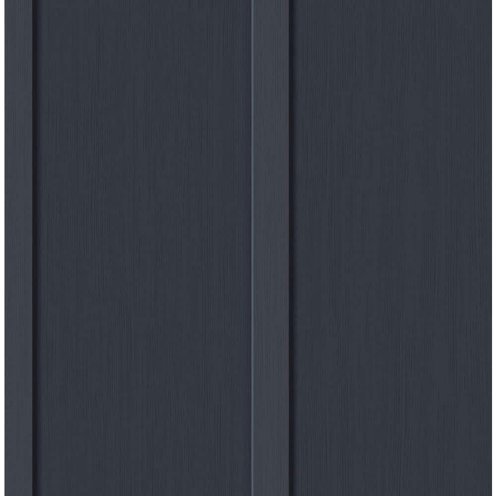 Seabrook Designs Dark Blue Faux Board and Batten Prepasted Paper ...