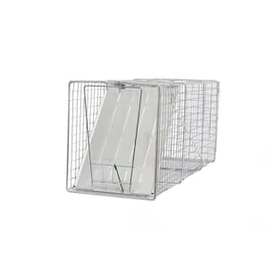 Heavy-Duty Outdoor Animal Cage Trap Catch Release for Opossums, Beavers, Groundhogs and Gophers, Large 32 x 10x12,1-Pack