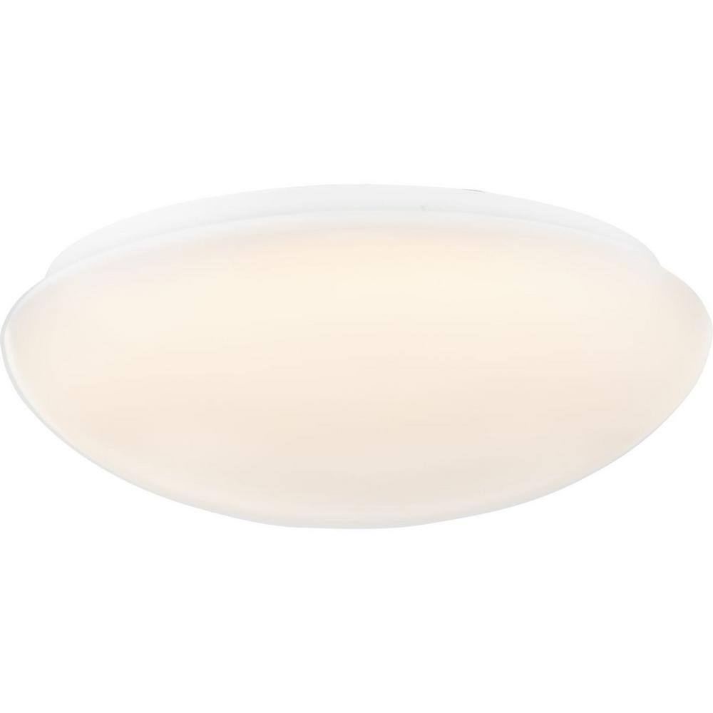 White Glass LED Flush Mount Ceiling Light