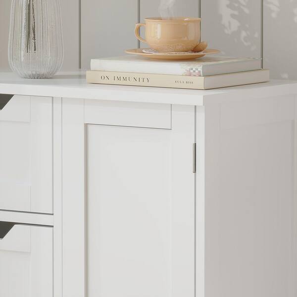 21.65 in. W x 11.81 in. D x 33.46 in. H White MDF Freestanding