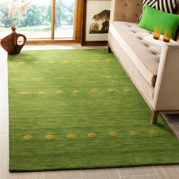 Himalaya Green 6 ft. x 6 ft. Square Geometric Area Rug